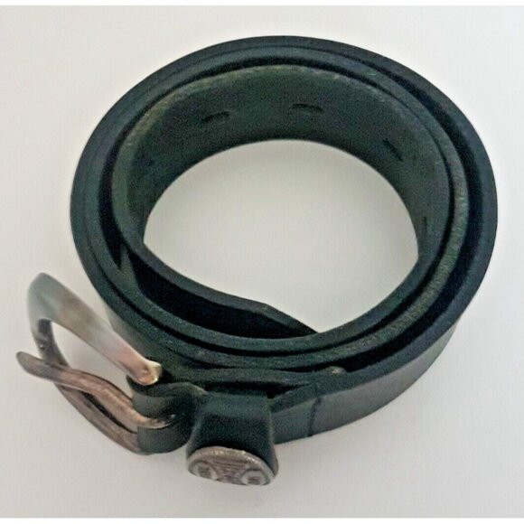 POINT ZERO Genuine Leather Black Belt Size 32 Buckle Made in Canada - Picture 2 of 10